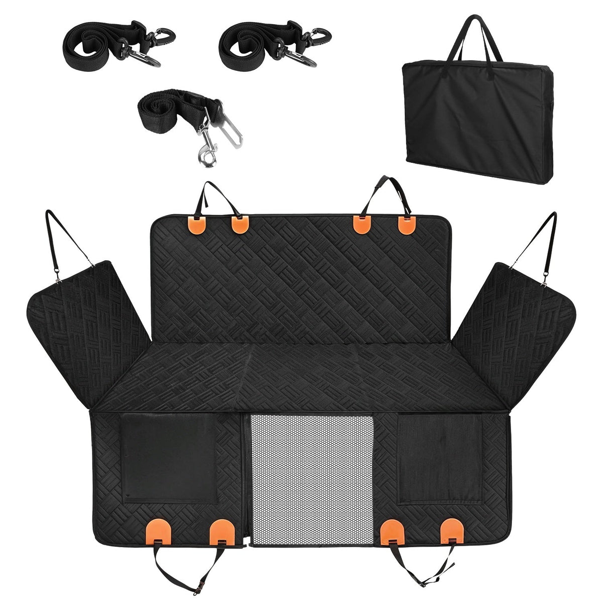 Waterproof Dog Car Seat Cover Hammock with Mesh Window