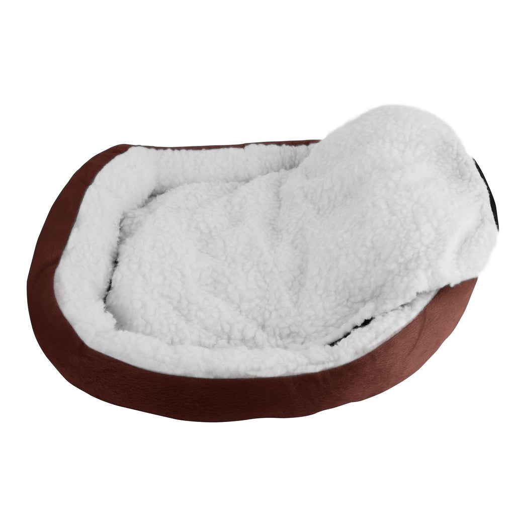 Pet Dog Bed Soft Warm Fleece Puppy Cat Bed Dog Cozy Nest Sofa Bed Cushion For S/M Dog
