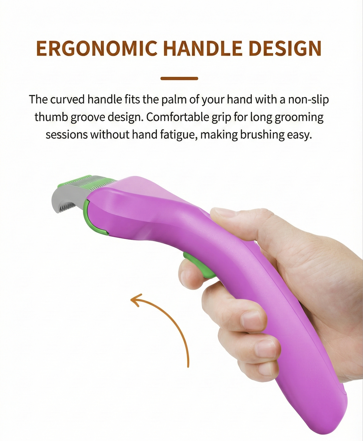 CalmCare™ Dematting Rake with One-Click Fur Release by Dr. Milou®