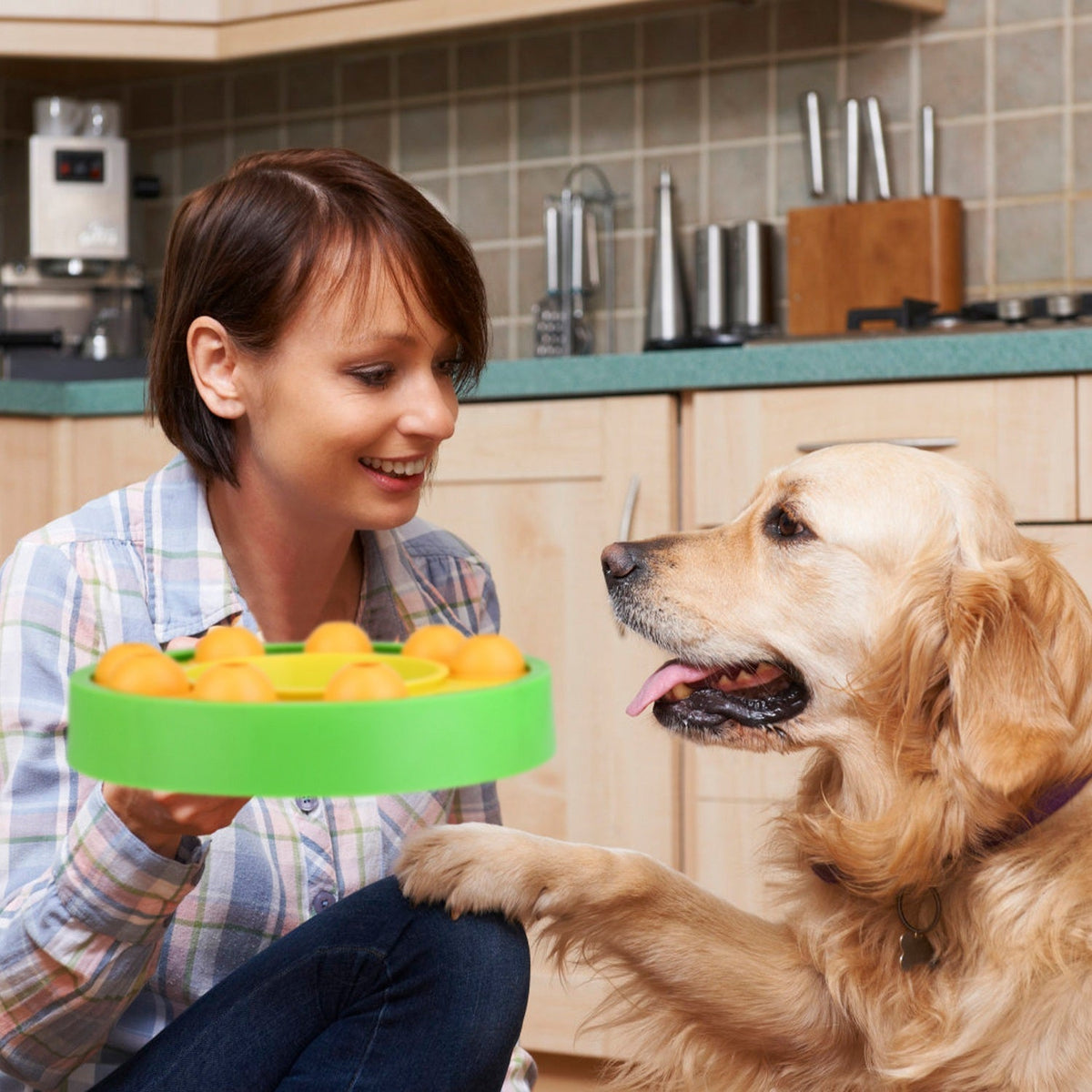 Dog Puzzle Food Feeder Slow Feeding Bowl Interactive Toy Dog Treat Dispensing Toy for IQ Training Mental Enrichment For Small Medium Large Dog Cat