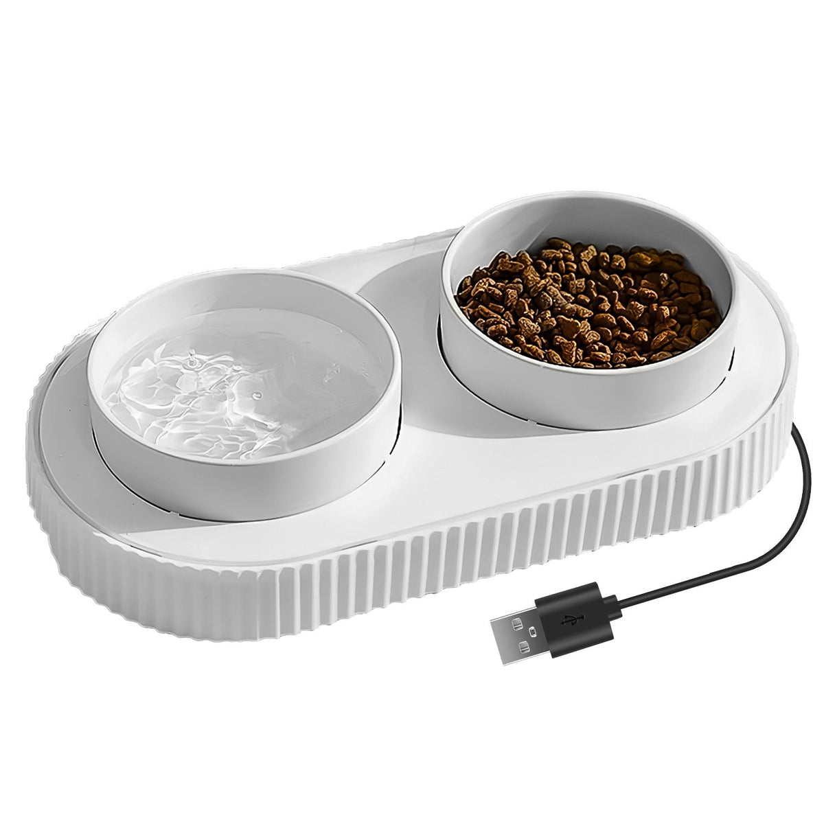 Heated Water Bowl For Dogs And Cats Ceramic Heated Pet Water Bowl Food Warmer USB Powered Thermal Pet Bowl Provide Fresh Non Freezing Drinkable Water