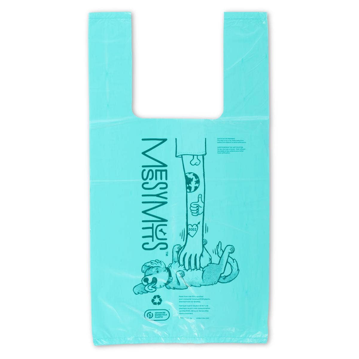 Messy Mutts Advanced Biorecycle Poop Bag with Handles 180ct