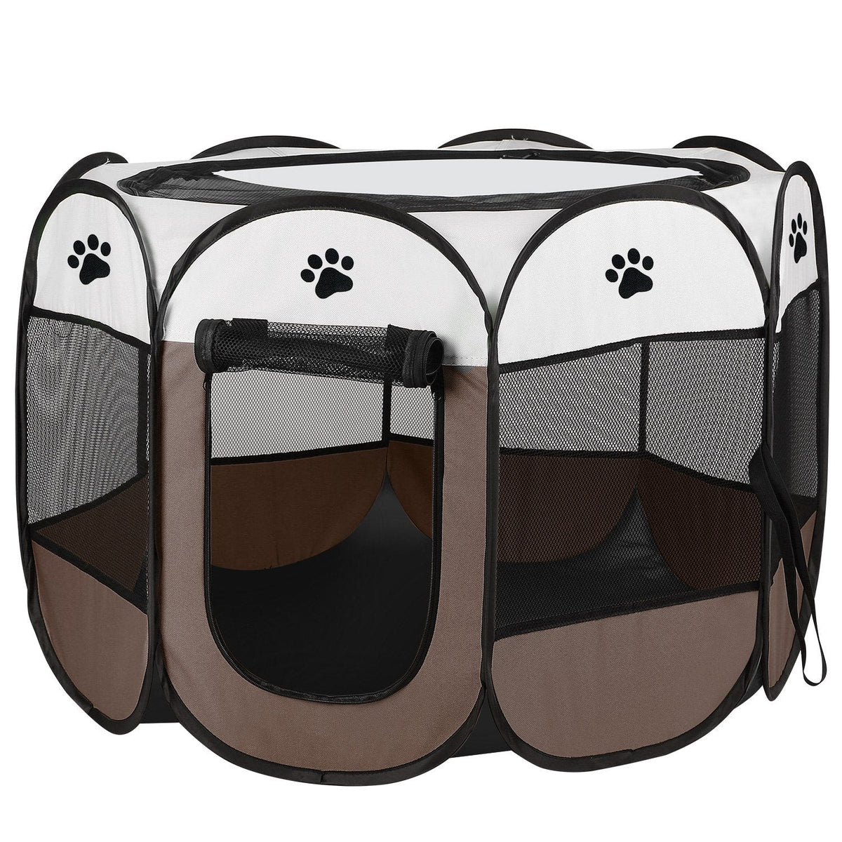 Portable Foldable Pet Tent Exercise Pen Kennel Removable Zipper Top and Bottom Water Resistant Indoor Outdoor Use For Dogs Cats Other Pets