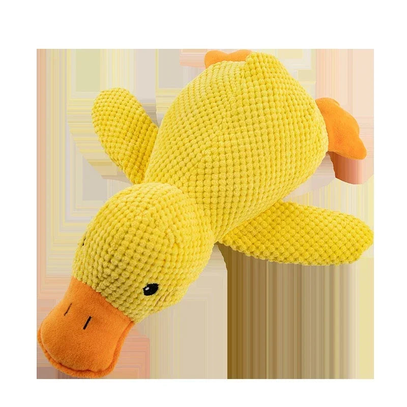 Dog Toy Plush Companion Sleeping Duck Bite Resistant Teeth Grinding Sound Relief Duck Sound Relieve Boredom Cat Pet Toy