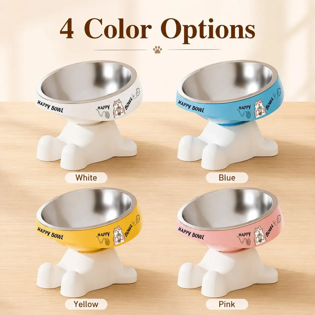 Cute Elevated Pet Feeding Bowl,Elevated Neck Protection Anti-Slip Pet Bowl, Suitable for Medium And Small Dogs Cat Drinking