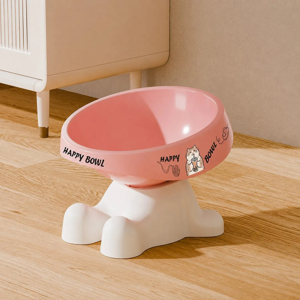 Cute Elevated Pet Feeding Bowl,Elevated Neck Protection Anti-Slip Pet Bowl, Suitable for Medium And Small Dogs Cat Drinking