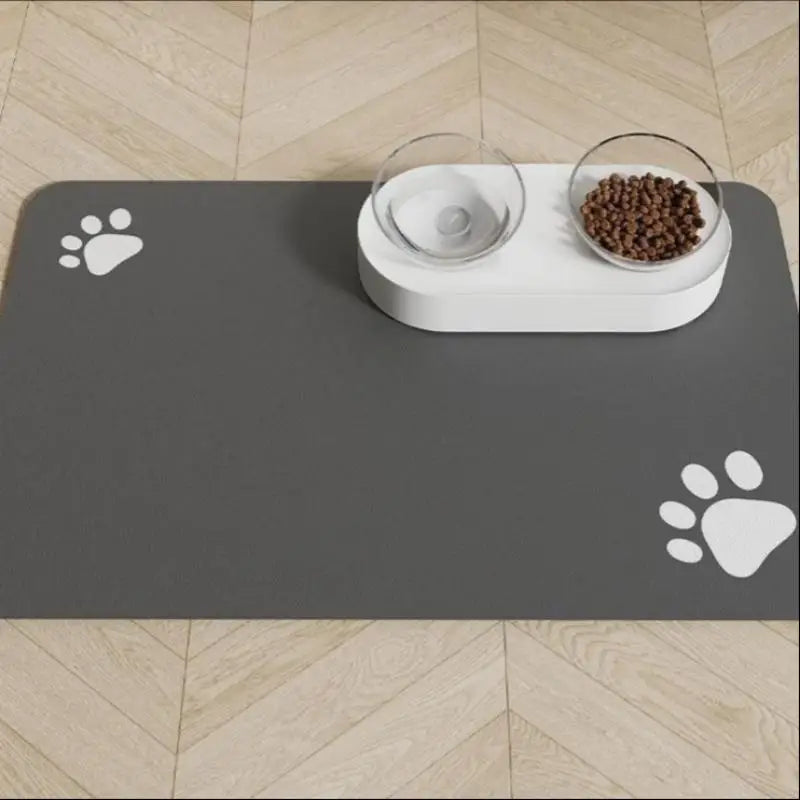 Waterproof Placemat For Dog & Cat Food & Water Bowls, Quick-Dry Rubber Backing S（little Kitten ）、M、L Bsorbent Pet Feeding Mat ﻿