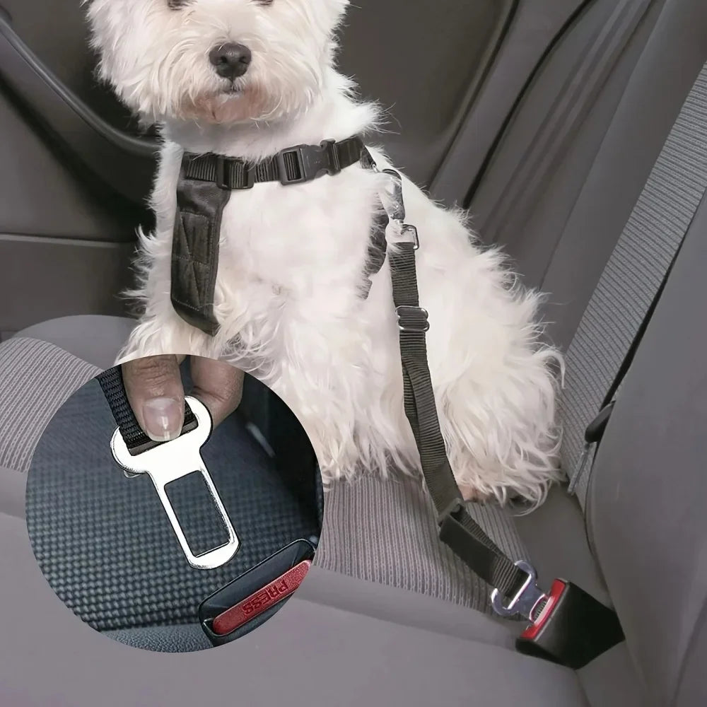 2/4 Pet Seat Belt Adapters Car Metal Clips for Pet Leashes, Compatible with Truck & Car Seats