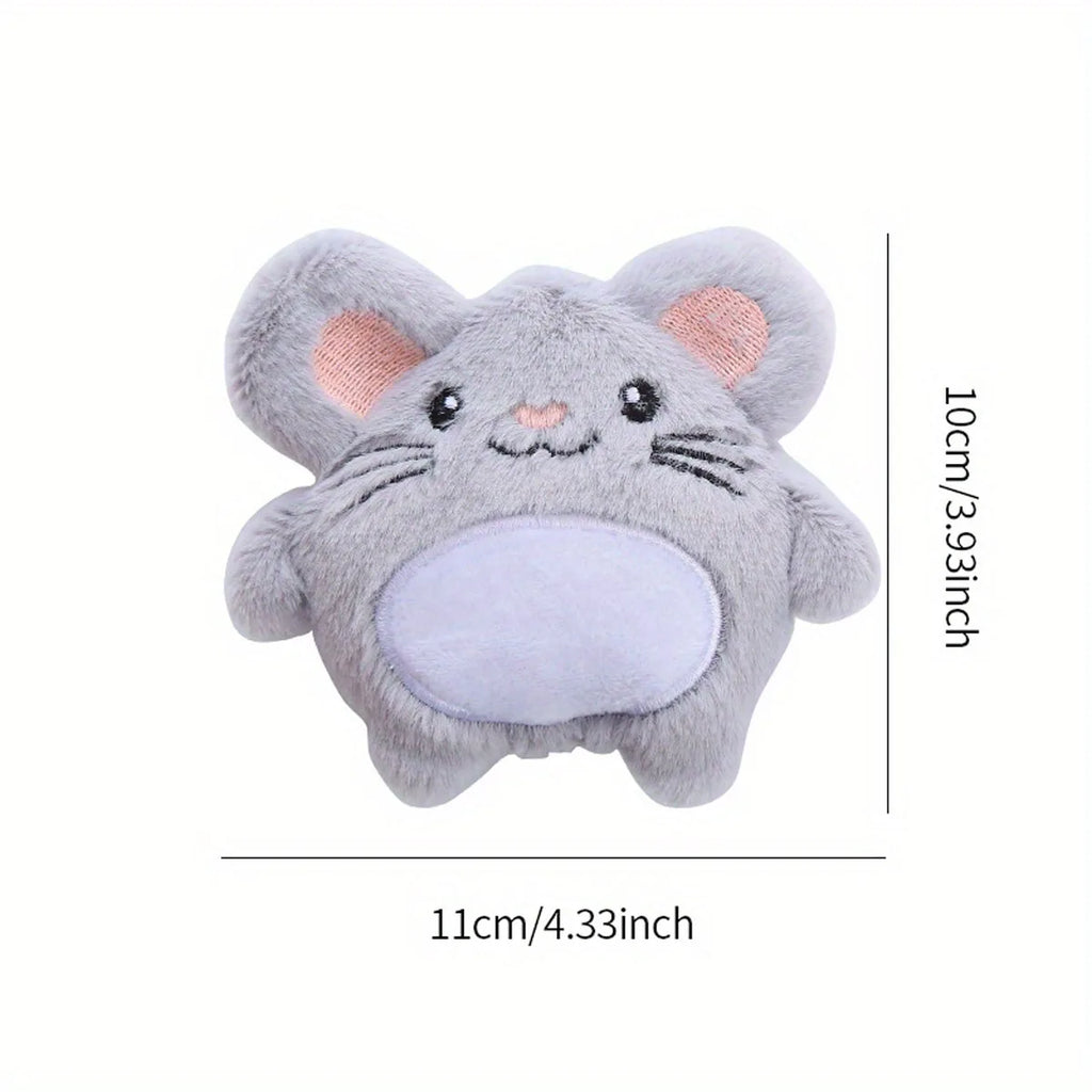New Plush Doll Mouse Rabbit Cartoon Animal Cat Dog Double Pet Toy Soft Bite-Resistant Self-Exciting Cat Toy