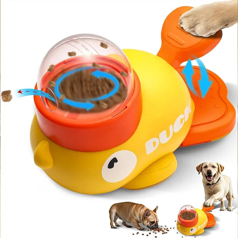 Dog, Cat, Pet Feeder, Little Yellow Duck, Interactive Puzzle Dog Feeding Machine, Puppy, Missing Food Toy, Anti-Slip Bottom