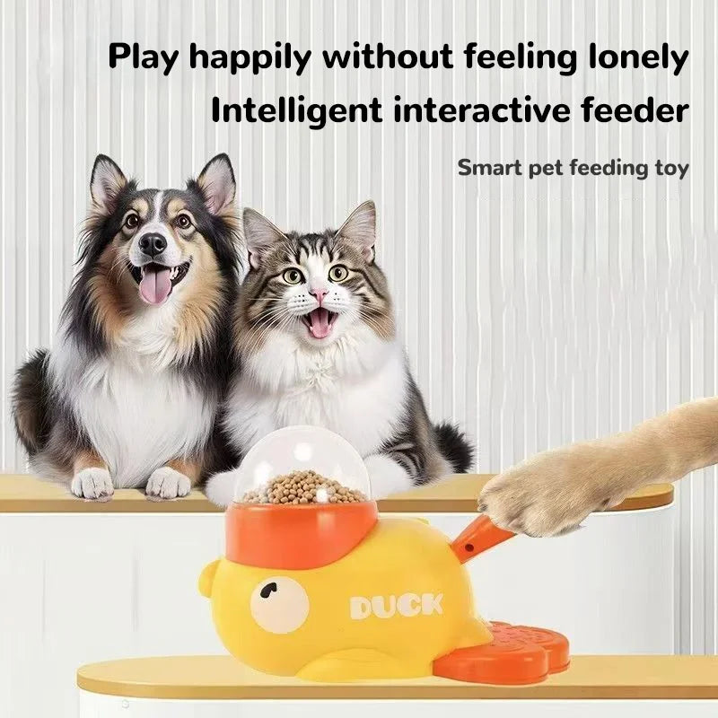 Dog, Cat, Pet Feeder, Little Yellow Duck, Interactive Puzzle Dog Feeding Machine, Puppy, Missing Food Toy, Anti-Slip Bottom