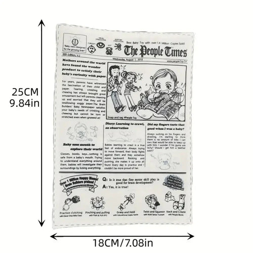 1-Piece Pet Sniffing Black and White Crinkle Paper Toy for Cats and Dogs, Interactive and Bite-Resistant Newspaper Sound Toy, Self-Entertainment and Boredom-Relief Gadget