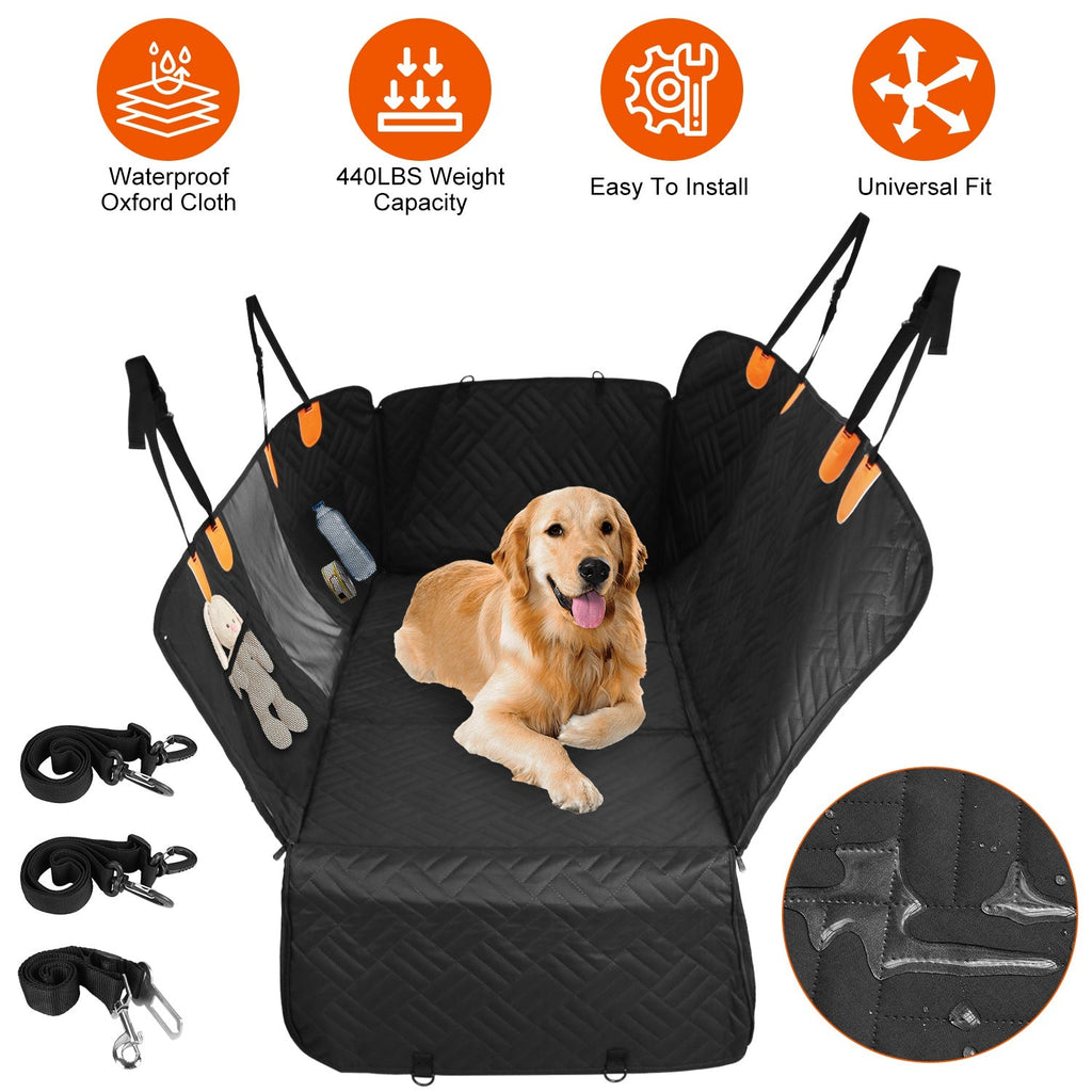 Waterproof Dog Car Seat Cover Hammock with Mesh Window