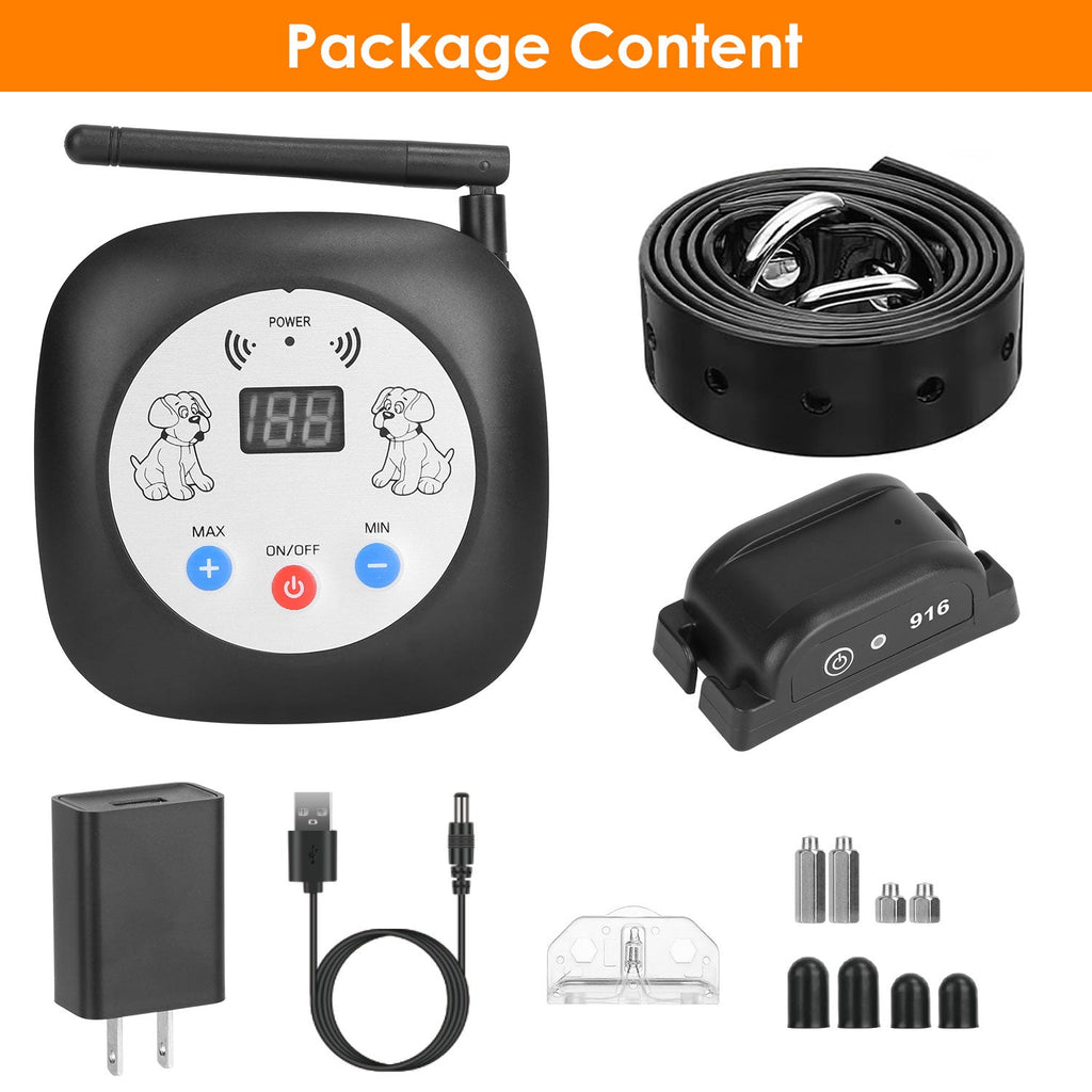 328FT Electric Wireless Dog Fence System With GPS Location Monitor Collar Receiver Rechargeable Beep Vibration Fence System for Small Medium Large Dog