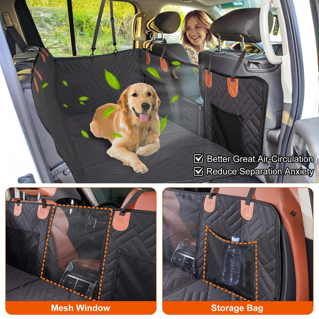 Waterproof Dog Car Seat Cover Hammock with Mesh Window