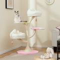 Multi-Layer Cat Tree Cat Tower with 2 Cat Perches 2 Platforms-Pink