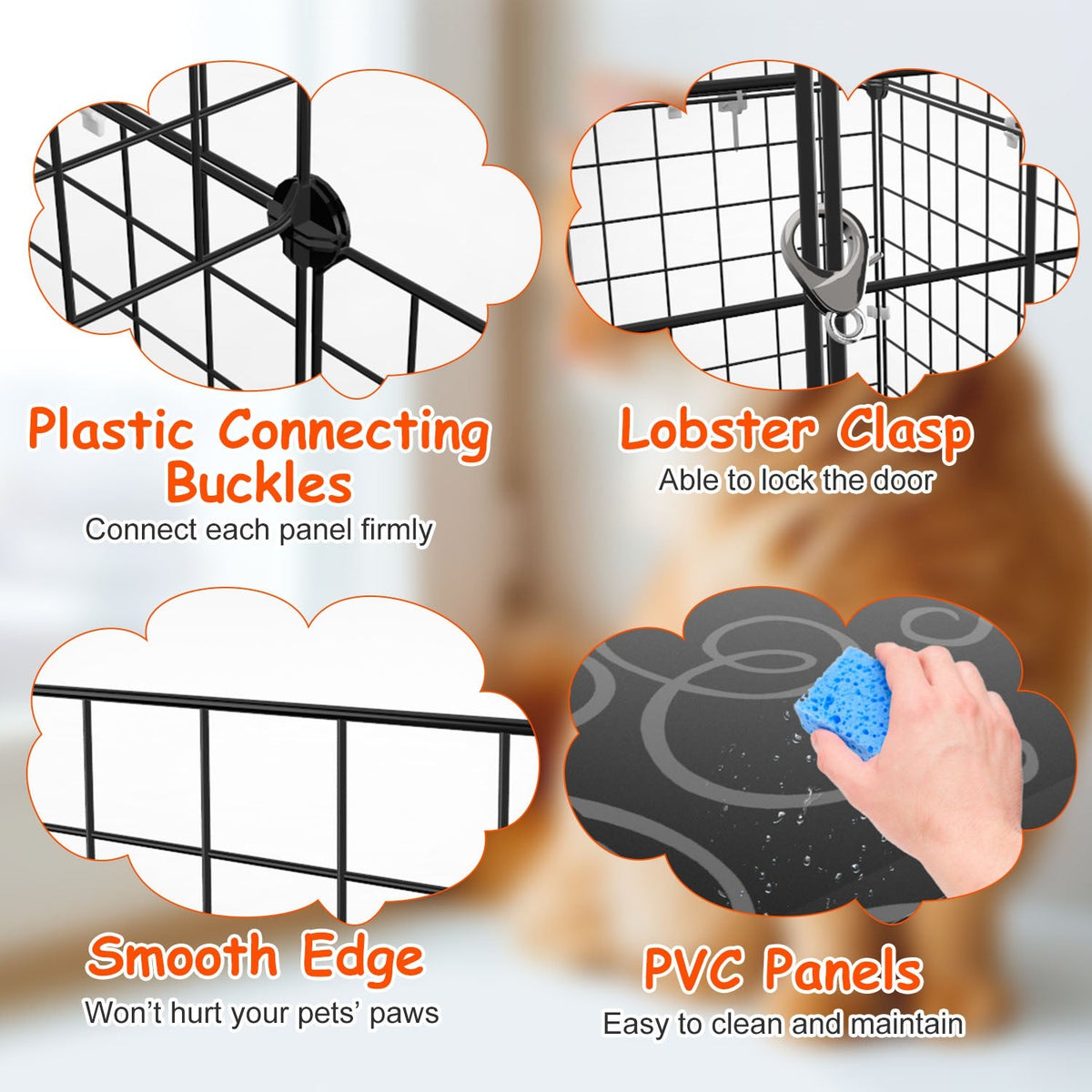 2-Tier Cat Cage Playpen with Ladder & 2 Doors for Indoor Pets