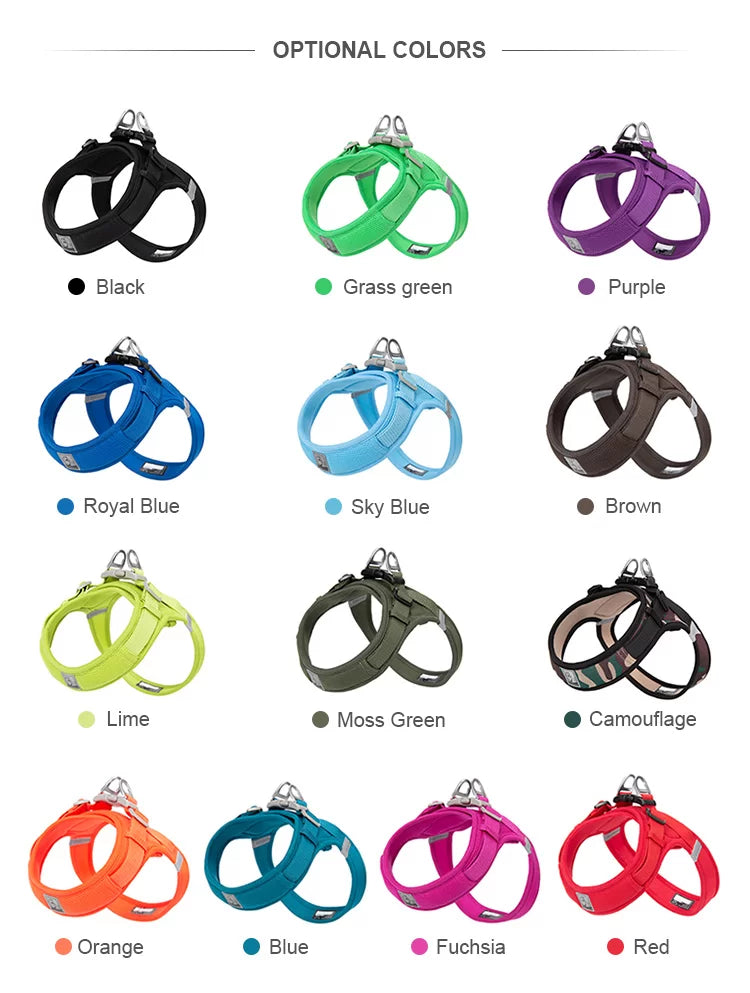 TrueLove TLH3013 Mesh Dog Harness - Fuschia (Hot Pink)