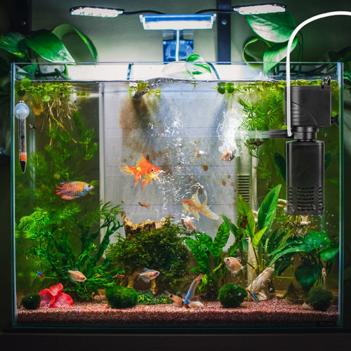 4 in 1 Submersible Aquarium Filter for 60 to 160Gallon Fish Tank Powerful Internal Fish Tank Filter with Biochemical Cotton Filter For Saltwater Fresh