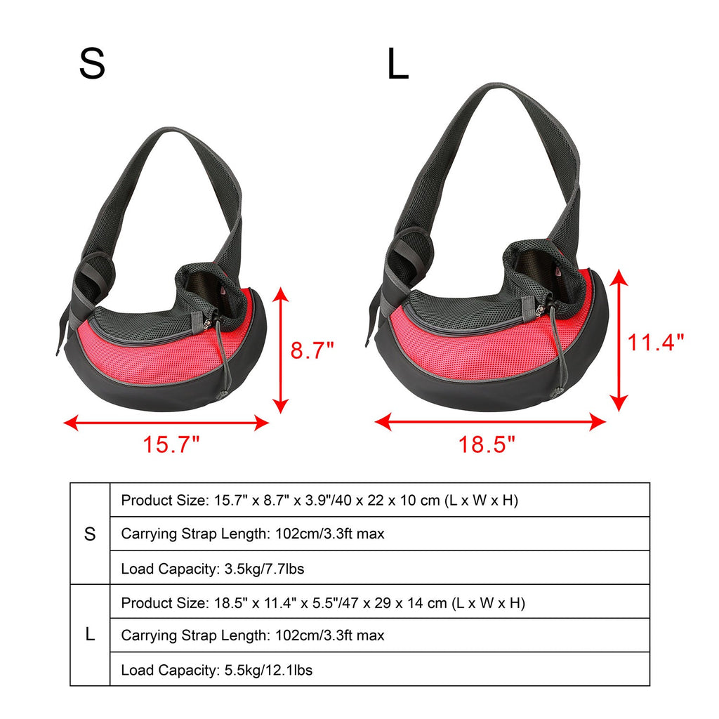 Pet Carrier for Dogs Cats Hand Free Sling Adjustable Padded Strap Tote Bag Breathable Shoulder Bag Carrying Small Dog Cat