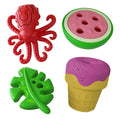 Jeffers Summer Natural Rubber Dog Chew Toys, 4 Pack, Medium