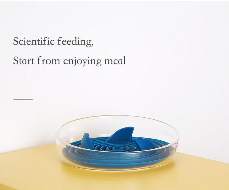 Pet Life ® 'Cirlicue' Shark Fin Shaped Modern Slow Feeding Pet Bowl