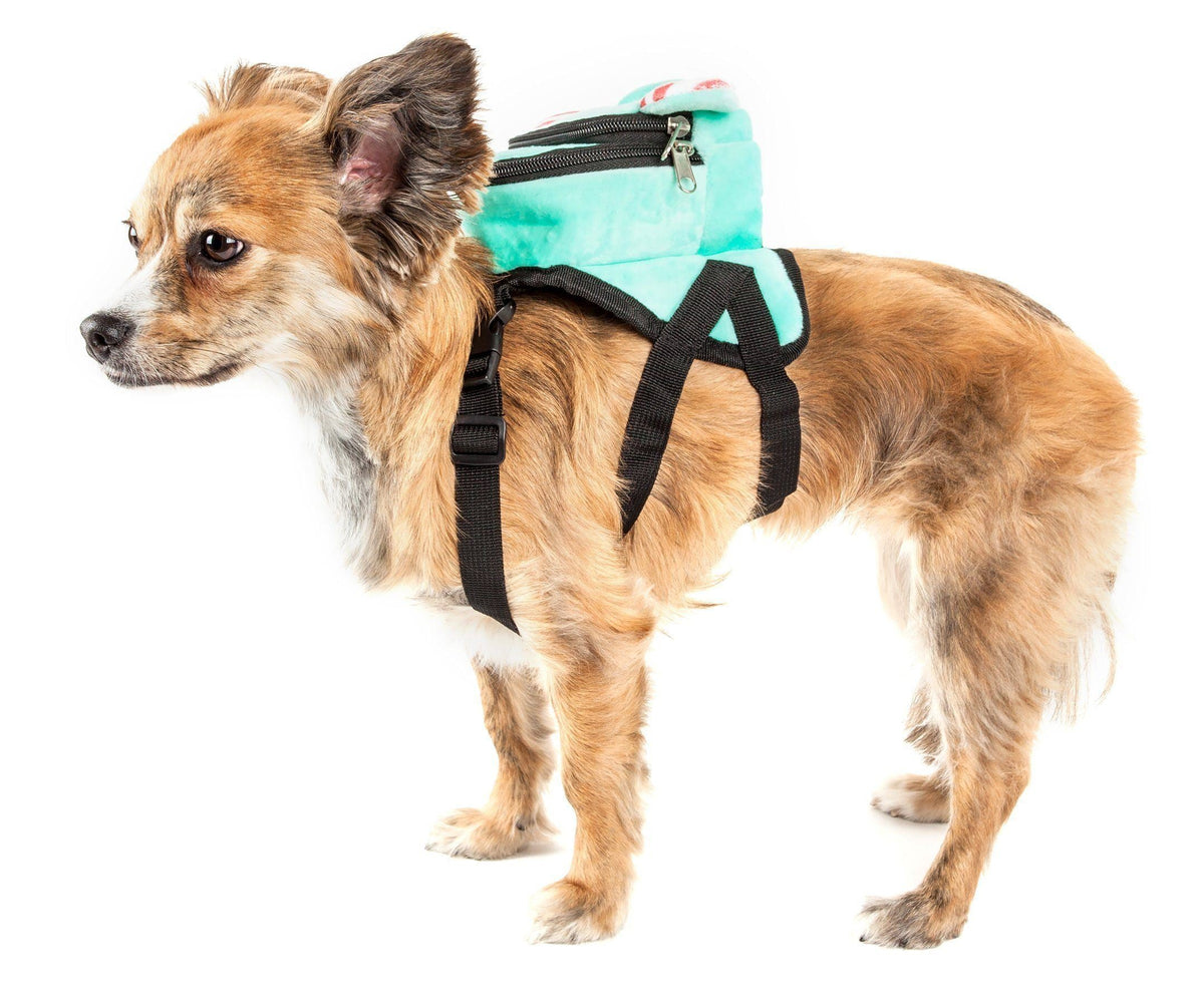 Pet Life ® 'Dumbone' Dual-Pocketed Animated Fashion Dog Harness Backpack