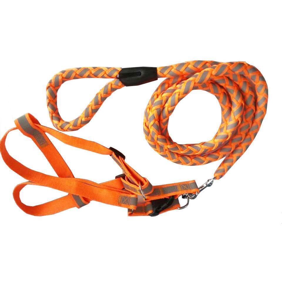 Pet Life ® 'Easy Tension' Reflective Stitched Adjustable 2-in-1 Pet Dog Leash and Harness