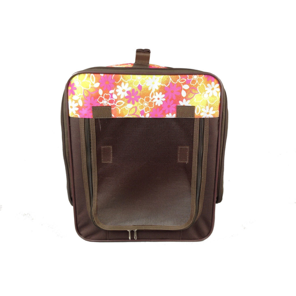 Pet Life ® 'Floral Patterned' Folding Collapsible Lightweight Wire Framed Pet Dog Crate House Tent