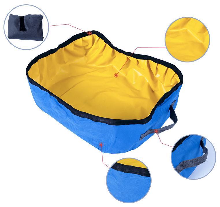 Pet Life ® 'Litter Go' Travel Folding Waterproof Kitty Cat Litterbox and Bath