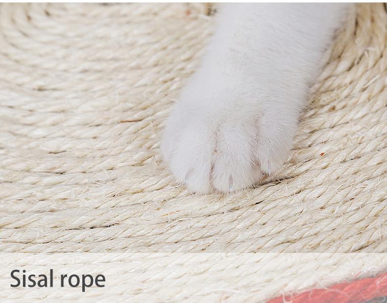 Pet Life ® 'Stick N' Claw' Sisal Rope and Toy Suction Cup Circular Cat Scratcher