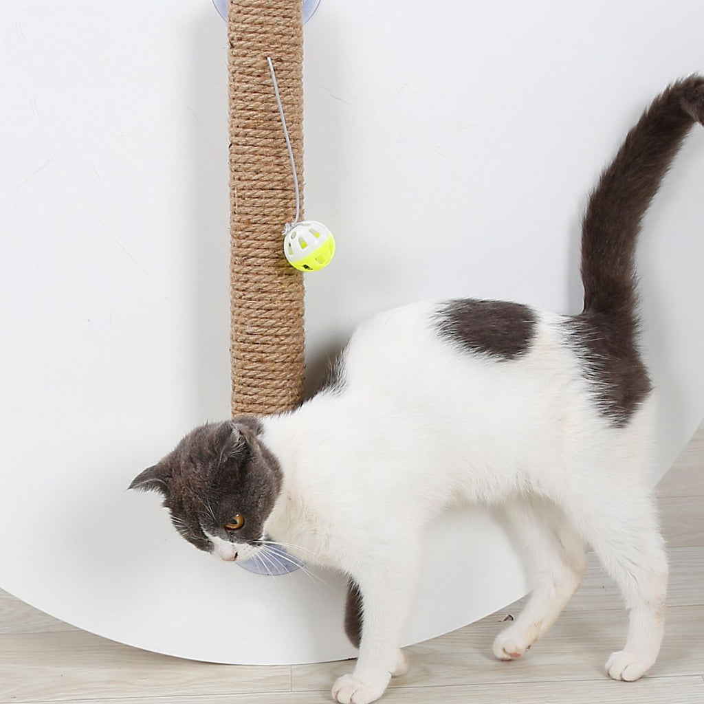 Pet Life ® 'Stick N' Claw' Sisal Rope and Toy Suction Cup Stick Shaped Cat Scratcher