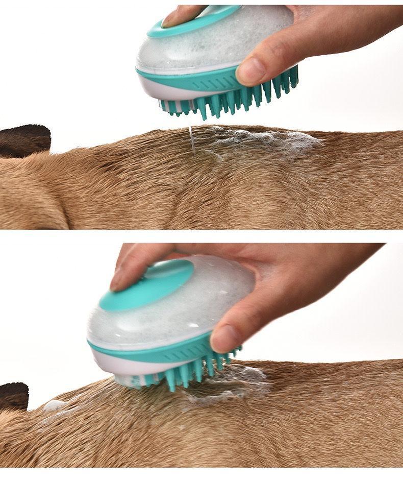 Pet Life ® 'Swasher' Shampoo Dispensing Massage and Bathing Brush