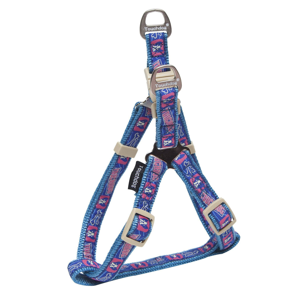 Touchdog 'Bone Patterned' Tough Stitched Dog Harness and Leash