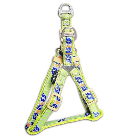 Touchdog 'Chain Printed' Tough Stitched Dog Harness and Leash