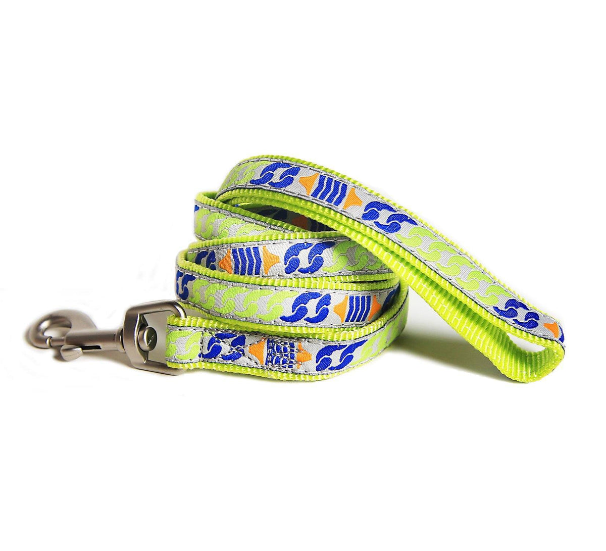Touchdog Tough Stitched Durable Embroidered Collar and Leash - Yellow